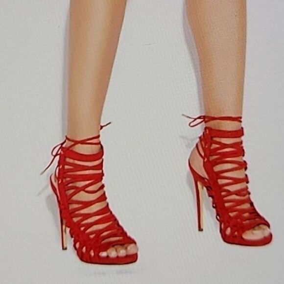 BRAND NEW SHOEDAZZLE ANKLE STRAP OPEN TOE HIGH HEEL STILETTOS SANDAL - Picture 2 of 16